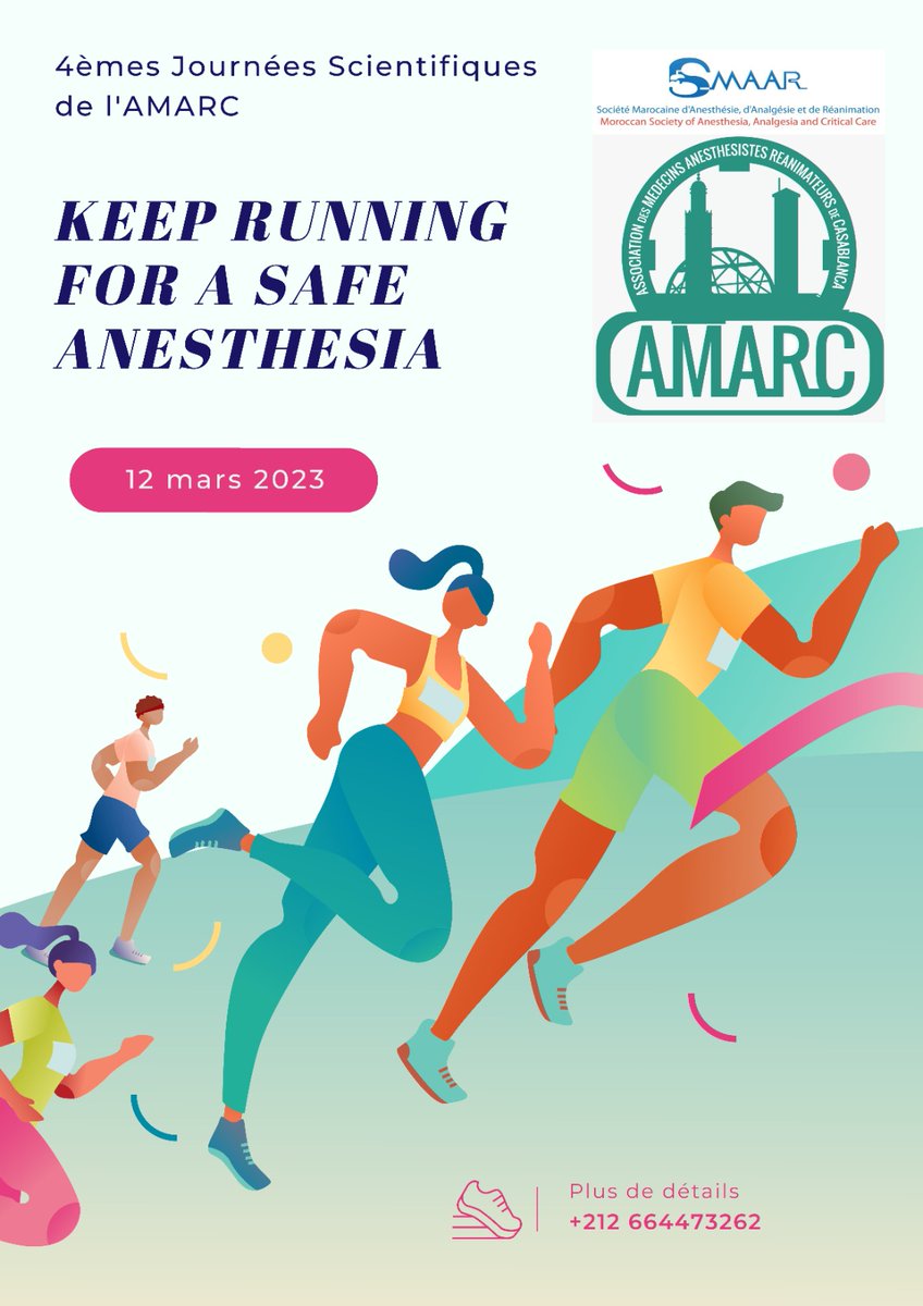 Afak Nsiri (@afaknsiri) on Twitter photo L'association des médecins anesthésistes réanimateurs de Casablanca AMARC , Participe à la course annuelle de Casablanca pour une anesthésie safe "KEEP RUNNING FOR A SAFE ANESTHESIA " 🏃🏃♀️
<a href="/m_mouhaoui/">Mohammed Mouhaoui</a> <a href="/ElRhassane/">El Adib Ahmed Rhassane</a> <a href="/AdnaneBerdai/">Adnane Berdai</a> <a href="/AissaouiYounes6/">Aissaoui Younes</a> <a href="/AFSRA10/">AFSRA</a> <a href="/SPOOA_PM_AFRICA/">SPOOA-PM AFRICA SAFE ANESTHESIA</a> L'association des médecins anesthésistes réanimateurs de Casablanca AMARC , Participe à la course annuelle de Casablanca pour une anesthésie safe "KEEP RUNNING FOR A SAFE ANESTHESIA " 🏃🏃♀️
<a href="/m_mouhaoui/">Mohammed Mouhaoui</a> <a href="/ElRhassane/">El Adib Ahmed Rhassane</a> <a href="/AdnaneBerdai/">Adnane Berdai</a> <a href="/AissaouiYounes6/">Aissaoui Younes</a> <a href="/AFSRA10/">AFSRA</a> <a href="/SPOOA_PM_AFRICA/">SPOOA-PM AFRICA SAFE ANESTHESIA</a>