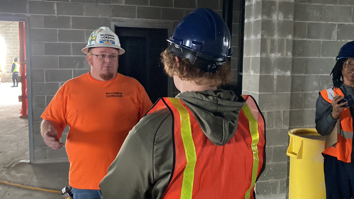 rothbm74's tweet photo. We had the opportunity to share ideas for Construction trades career paths to some students of the NKC (HSAP). Thanks HollisMiller for bringing them by. Love watching these students get excited about their possibilities! @NKCSchools @HollisandMiller @McCownGordon https://t.co/N1Qp1WnCeR