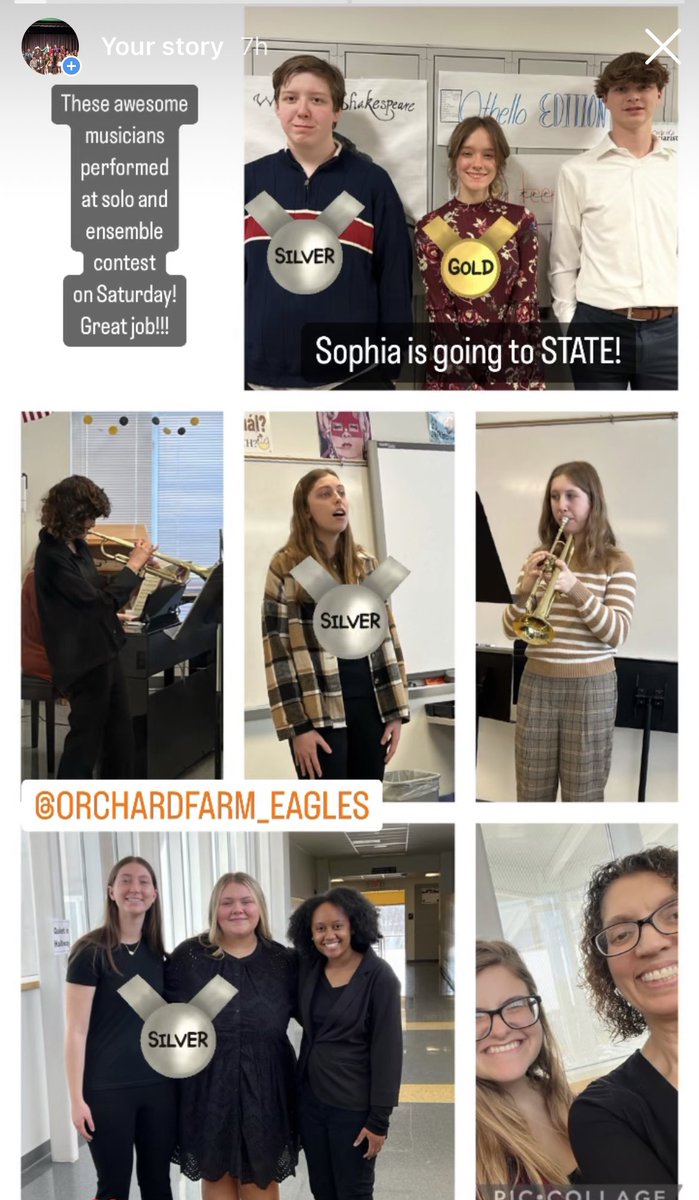 Congratulations to our MSHSAA solo and ensemble contest performers! <a href="/OFR5_Activities/">Orchard Farm R-V Activities</a> <a href="/OrchardFarmRV/">Orchard Farm RV</a> <a href="/OrchardFarmBand/">Orchard Farm Bands</a> #sophiaisgoingtostate