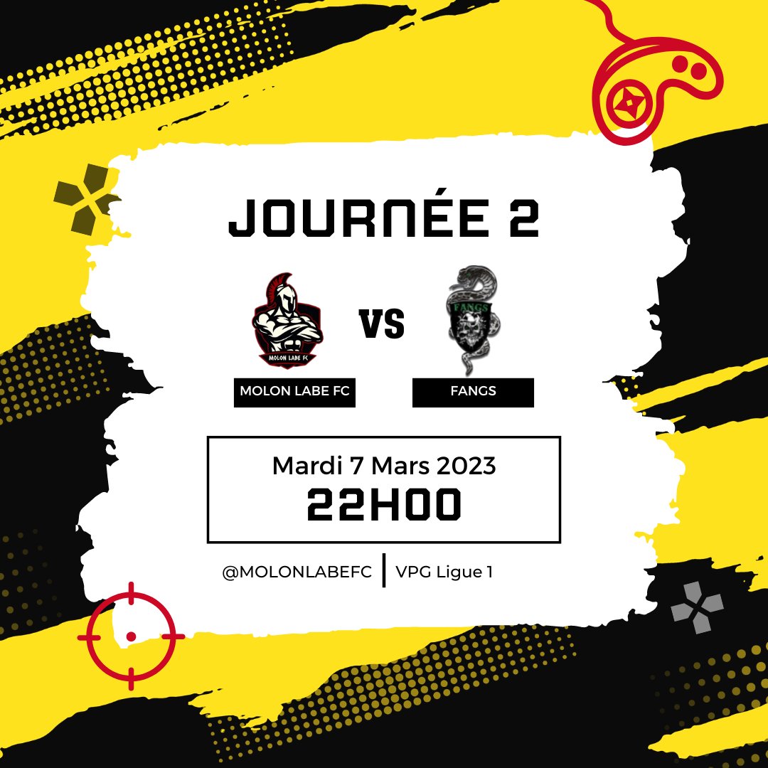 Rendez-vous mardi pour le match opposant MOLON LABE FC  à FANGS !⚔️

Retrouvez-nous en direct sur les chaines twitch de RAYANE_IS_HERE &amp; Mango_Milano