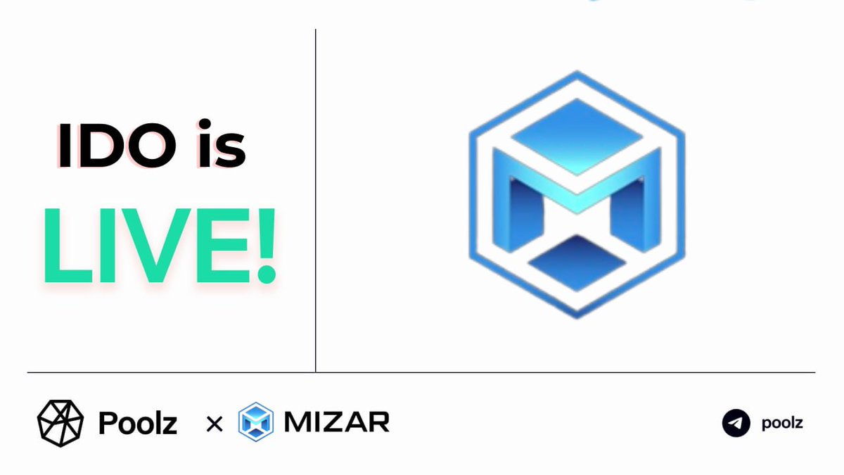 Poolz__'s tweet photo. The Secured @Mizar_com IDO Sale is LIVE!

Starting time: March 6th at 10:00 UTC
Ending time: March 6th at 16:00 UTC

➡️ Read More about Poolz Secured IDOs: 
https://t.co/isPCPBRR8a

➡️ Buying link: 
https://t.co/wfQ8i1tAO6 https://t.co/P5CrYJO0Zk