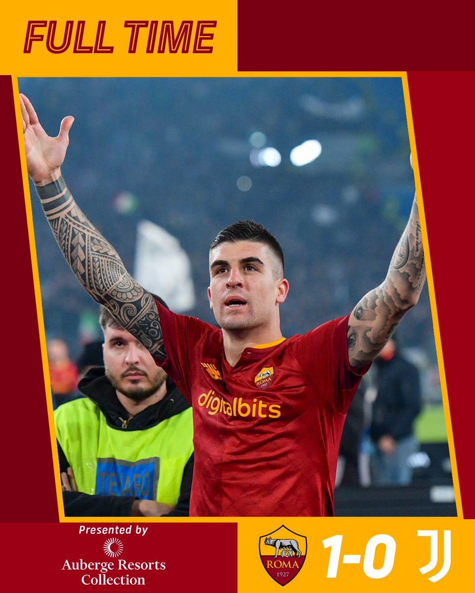 OfficialASRoma's tweet image. NOI SIAMO LA ROMA! 🙌

TRIPLICE FISCHIOOOOOO! 💪

LA VINCIAMO COL MANCIOOOO! 🔥

DAJE ROMA! DAJE TUTTI! 💛❤️

#RomaJuve