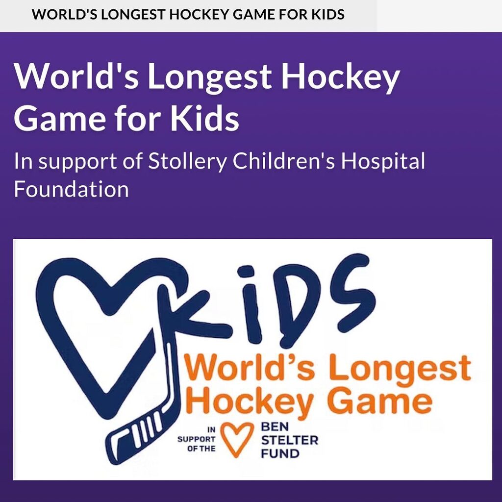 artslingerca's tweet photo. Not too late to donate to the @stollerykids in support of the Ben Stelter Fund! Link in bio! #worldslongestkidshockeygame https://t.co/rm5Haz3Rph