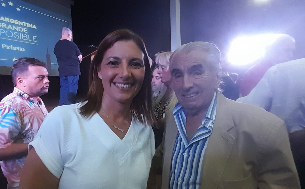 Con la diputada Betina Florito en el acto de Miguel Pichetto.