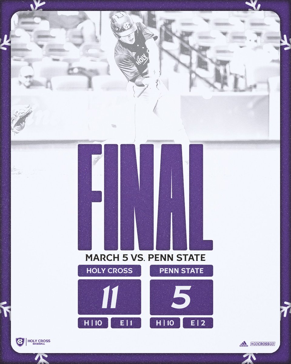 ✅ Three straight Ws 
✅ Three straight games scoring double-digit runs
✅ Second win this season over a Big Ten opponent

The boys keep it rolling 😎

#GoCrossGo