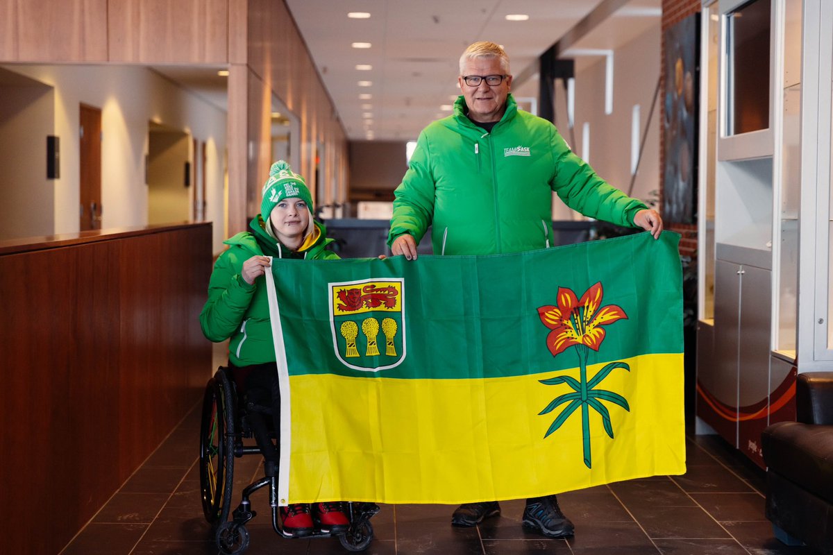 goteamsask's tweet photo. Our closing ceremony flag bearer!

🗞️ https://t.co/Hy2jIUAVWU https://t.co/aAEDFsYjEJ