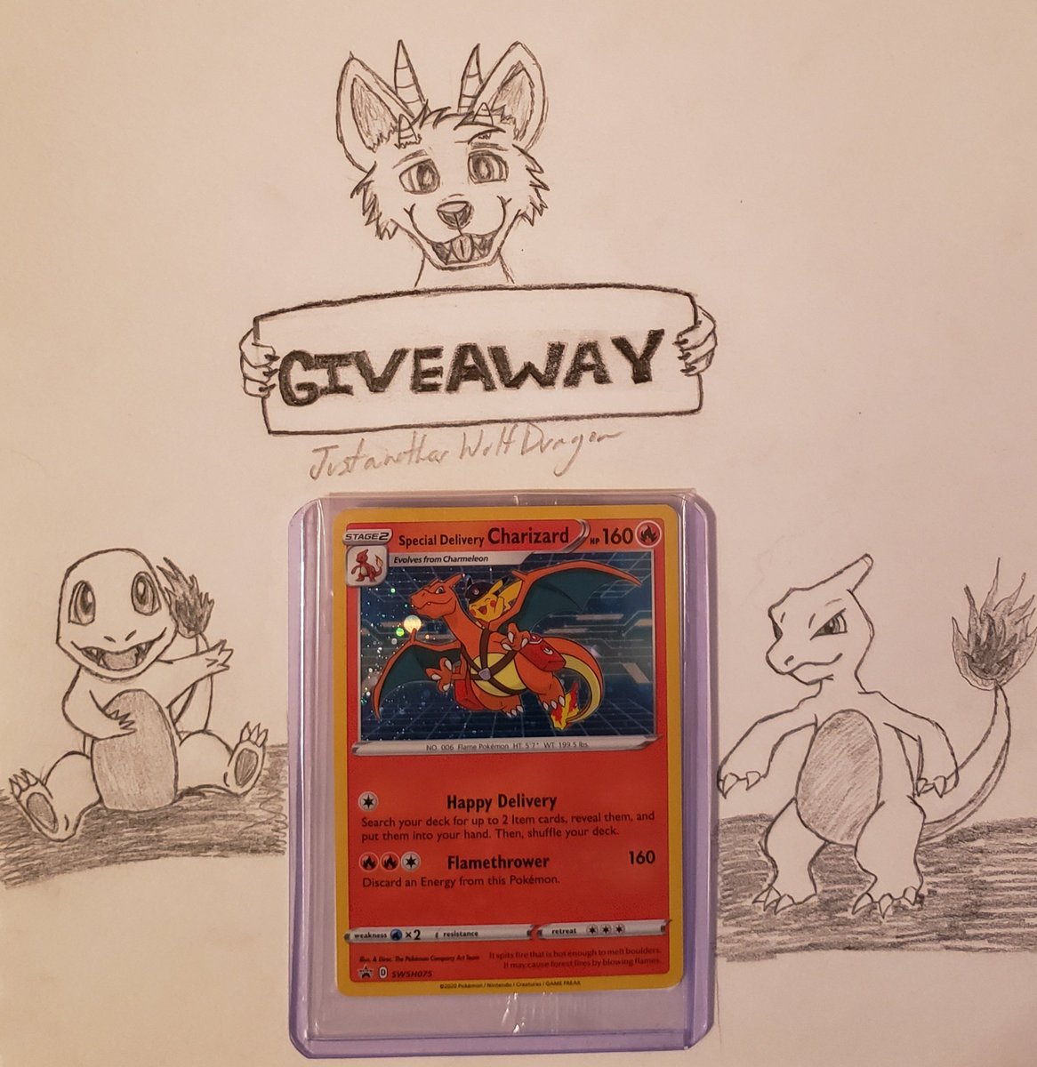 wolfdragon164's tweet image. It's been a minute since i've done a giveaway, so... 

Sealed Special Delivery Zard! Just Like/RT

Follow not required, but cool if you do (I mostly share giveaways from other amazing poke-people, art stuff, my own pulls, and pet pics).

Ends 3/13

#Pokemon #PokemonTCG #Giveaway
