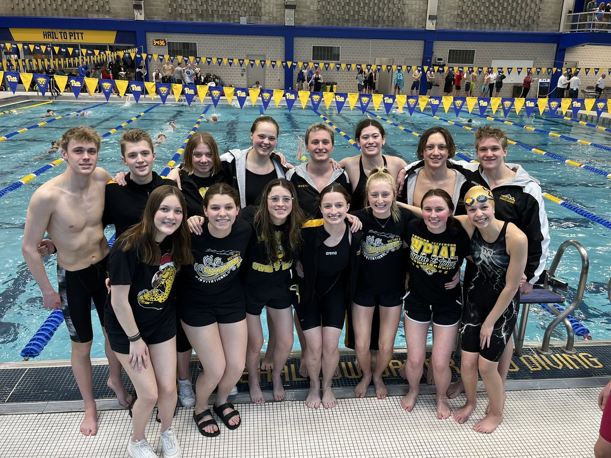 mchugh_ms's tweet photo. We showed up at WPIAL Championships! 6 Jaguars will be heading to PIAA STATE Championships at Bucknell!
TJ will be competing in a total of 5 events! 
Addie Arndt - Diving
McGrew, Cody, Peters, Casamassa (Safran) - 200 &amp; 400 Free Relays
Cody - 50 Free &amp; 100 Back

GO JAGS
#WErTJ https://t.co/nVCmlJ8R8y