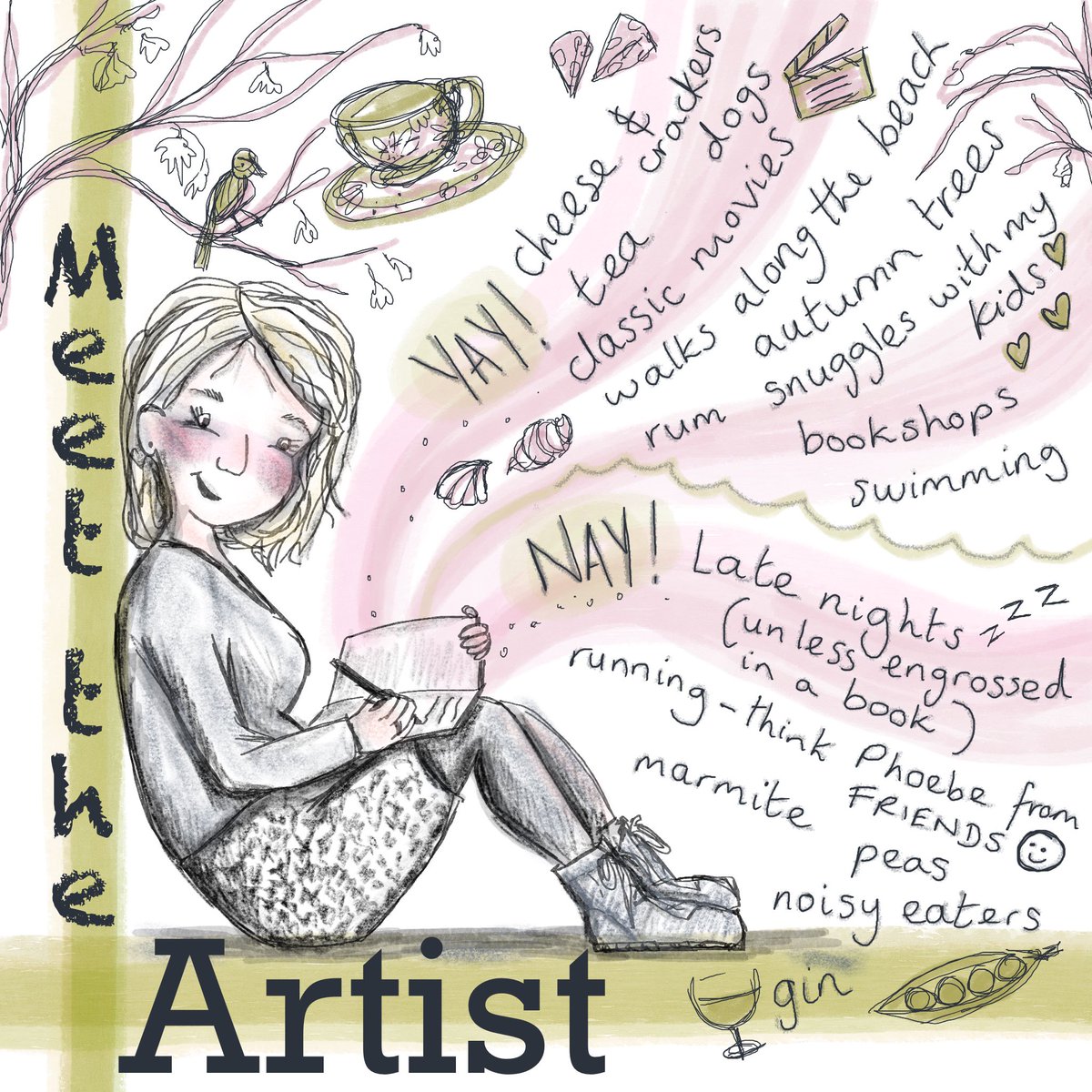 Meet the Artist

I thought I’d share a few details of my yay and nays. 💗 

Feel free to let me know if we have any in common. 😊

#meetthemaker #meettheartist #artistshare #illustrationartists #authorillustrator #yayornay #meettheillustrator