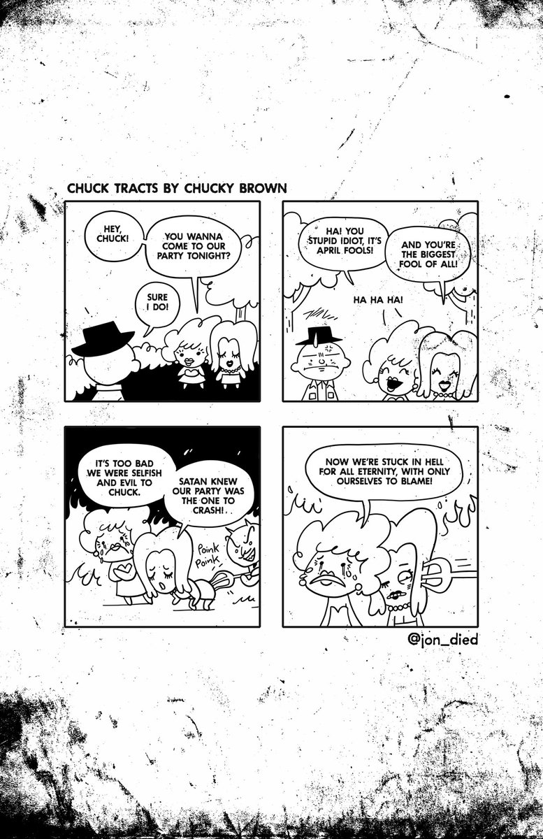 jon_died's tweet photo. 1: Chuck Tracts. Chucky Brown stops by the bodega to share some of life’s lessons. 
👏🏻👏🏻👏🏻
#comics #indycomics #sliceoflife #JDOAM https://t.co/e3eQb6eEQN