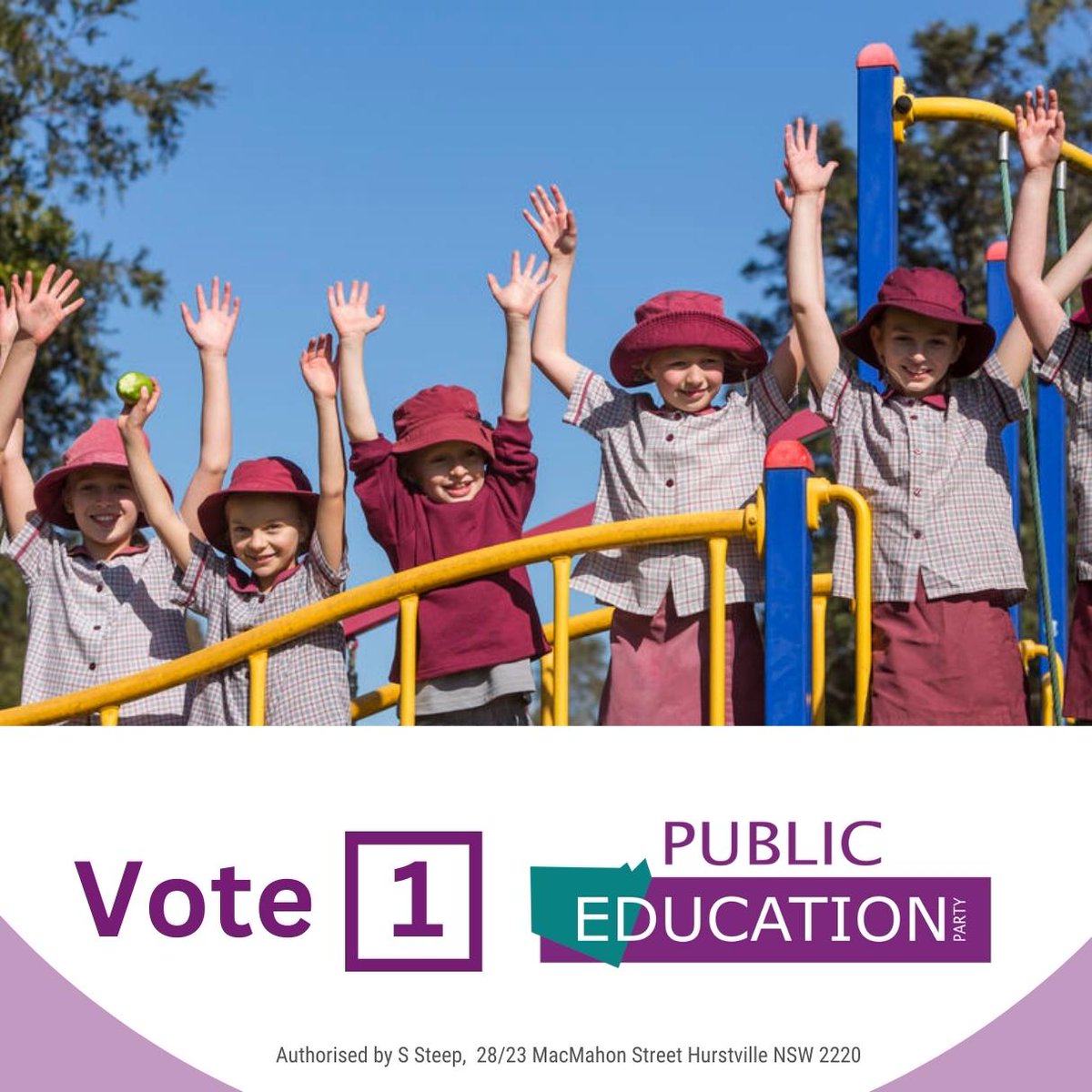 Our children are our future. Let's invest in them by supporting the Public Education Party in the NSW State election. Vote 1 for a brighter tomorrow. #PublicEducation #NSWElection
For more information, go to publiceducationparty.org.au/?utm_source=tw…