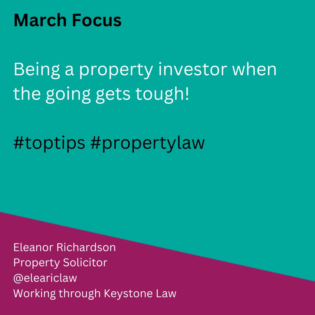 eleariclaw's tweet image. This month I will be giving some #topptips to #propertyinvestors who often are more vulnerable to the highs and lows of the property market. Every weekday at 9.30am.