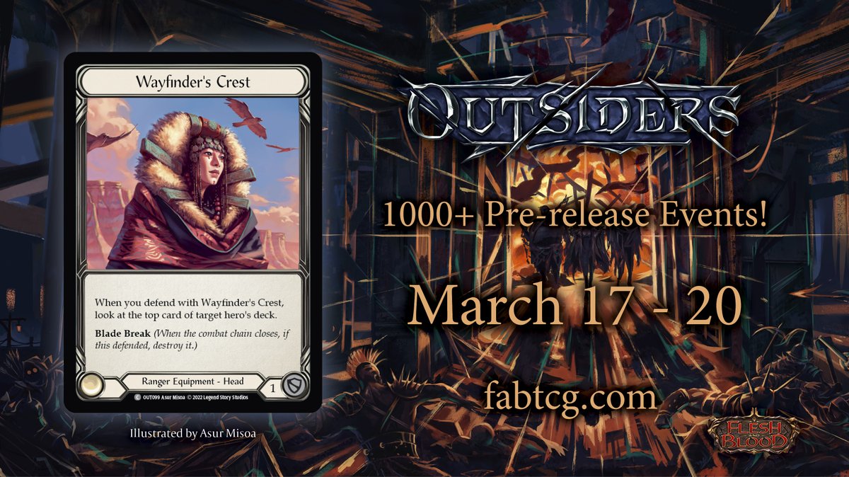 luceleaftea's tweet photo. My wayfaring spoiler has been found! Wayfinder’s Crest looks like a great limited option for Rangers and a nice budget replacement for Skullbone Crosswrap in Commoner decks.
https://t.co/5r4dqOPI0m
#FABOutsiders #FABPreview #FABSpoiler #fabtcg https://t.co/vzX2qVa0ZB