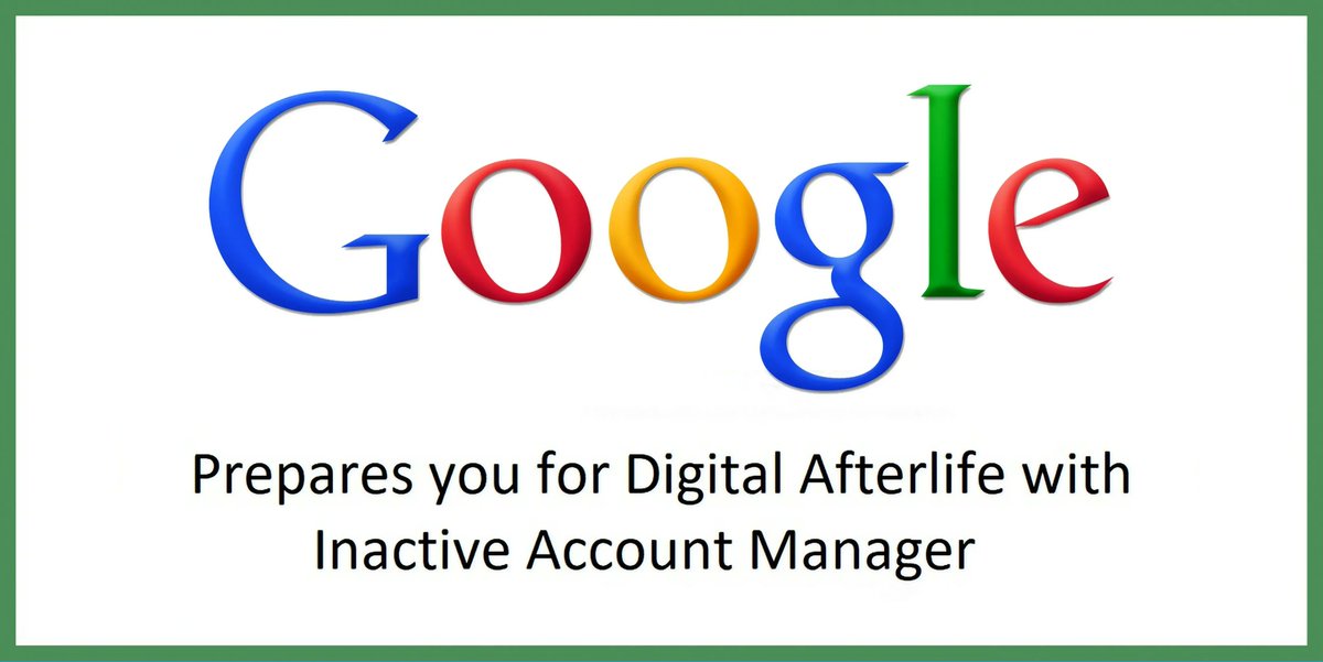 You can use Google's 'Inactive Account Manager' to decide whom to notify if left inactive for an extended period. #DigitalAfterlife