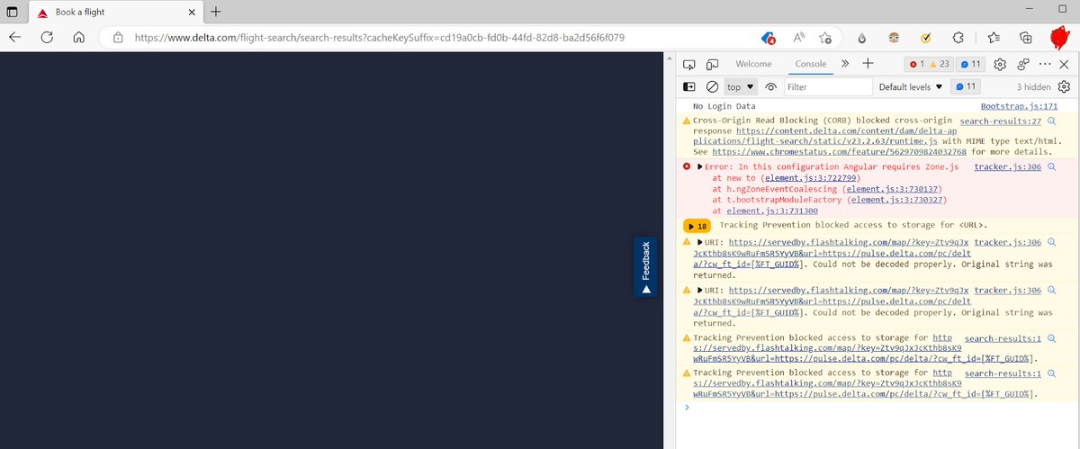 kshitij_zutshi's tweet photo. @Delta Seems like your booking page is down, fix it! ๐จโ ๏ธ
#fridaydeployments #lol #webdev https://t.co/C0FkEhf6kj