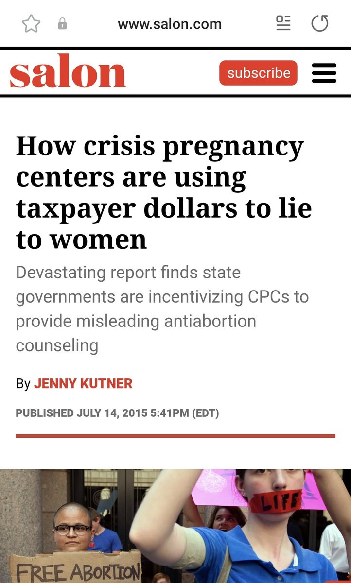 @KristanHawkins And here we go YET AGAIN, with facts and info. The antiabortion propaganda proselytizing centers fraud scheme is more like it at TAXPAYER expense.  Let's learn some things.  The millions to billions of dollars religious fraud scheme. 

salon.com/2015/07/14/how…