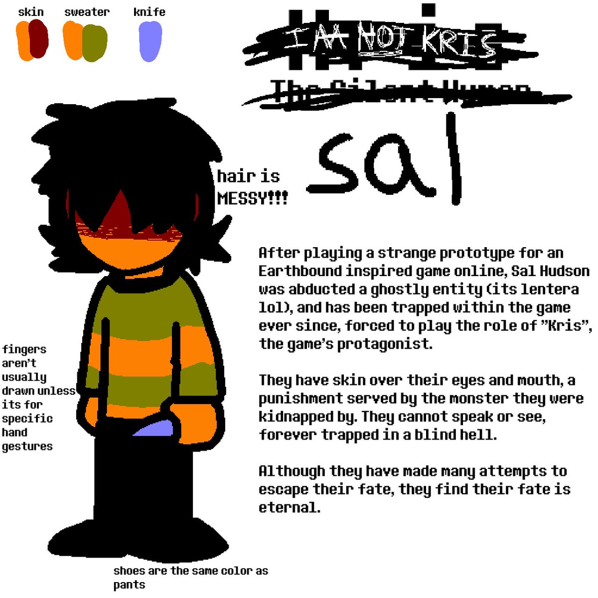 shyguy5410's tweet image. sal's reference sheet

#lentera #undertaleexe #deltarune