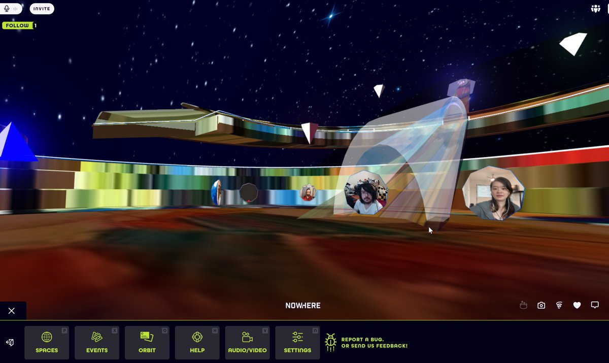 kentbye's tweet photo. The Polys @webxrawards awards show livestream has started with their red carpet preview:
https://t.co/gyycyqagA0 

They've rounded up the best #WebXR experiences over the course of the year that you can find here: https://t.co/xAELfegnVz
(I recommend navigating on Quest browser): https://t.co/t8yN7zCyOv