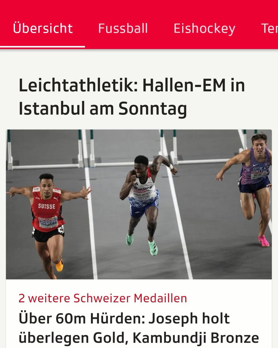 Liebes @srfsport: Da arbeiten  Keystone und wir als Schweizer Fotografen 4 Tage lang wie wild und Ihr nehmt so ein missratenes Foto? 

athletix.ch