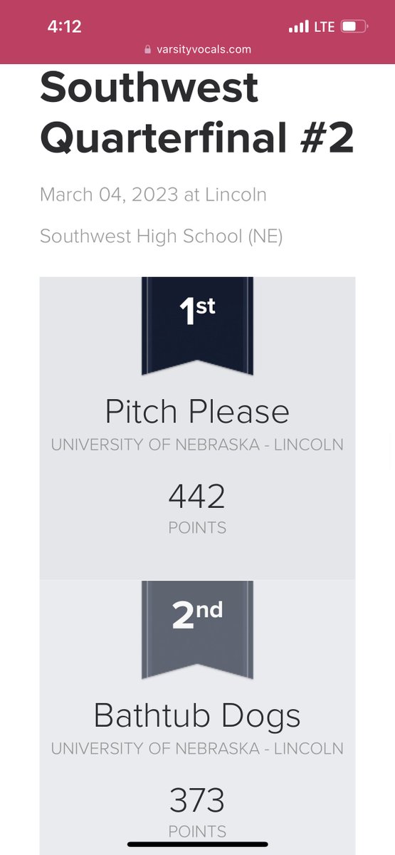 UNLPitchPlease's tweet photo. Pitch Please is so excited to announce that we are the 2023 ICCA Southwest Quarterfinal CHAMPIONS!!

It is so rewarding to see our hard work pay off, we are so excited for what is to come! 

See ya'll in Phoenix @bathtubdogs! https://t.co/tbiIvpZjzb