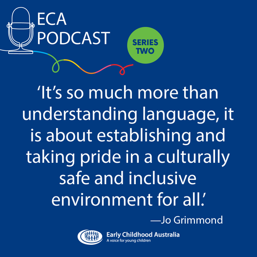 EarlyChildAust's tweet photo. Almost a quarter of families in Australia speak a language other than English at home, #ECApodcast explores how we can be more inclusive of linguistic diversity in learning communities with Jo Grimmond. Available anywhere you listen to podcasts. https://t.co/uoWGFMwKpo https://t.co/5c8vkPQN7j