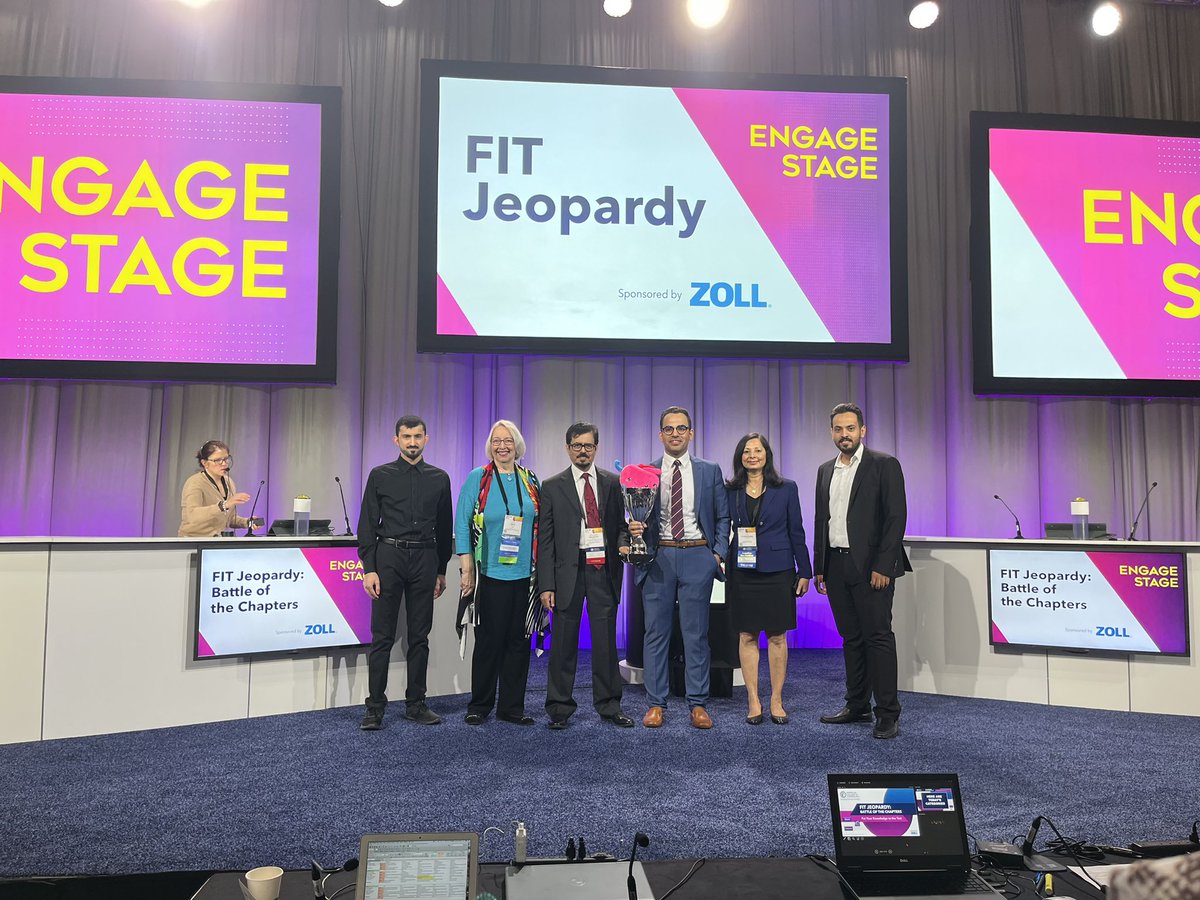 Proud to see Team #SaudiArabia wins International #FITJeopardy at #ACC23 🏆.  <a href="/TheSaudiHeart/">جمعية القلب السعودية</a>