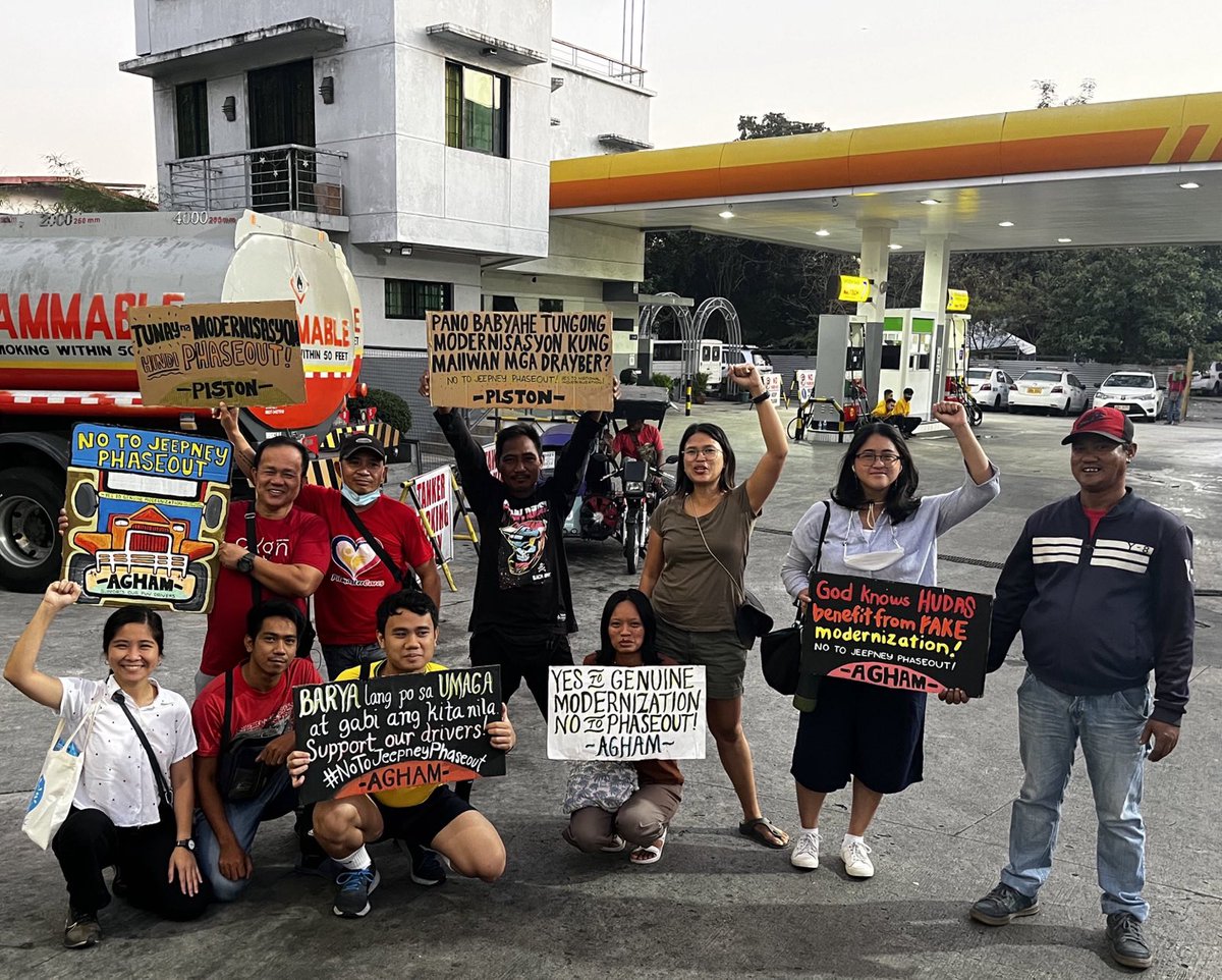 Good morning! Simula na ang ating tigil-pasada! Inaanyayahan namin ang lahat na lumahok sa mga kampuhan malapit sa inyong lugar!

Manawagan: IBASURA ANG DO 2017-011 OMNIBUS FRANCHISING GUIDELINES! ISULONG ANG MAKA-MASANG MODERNISASYON!  NO TO PUV PHASEOUT! 

#NoToPUVPhaseout