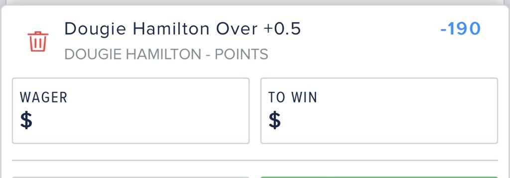 LocksOnlyMMA's tweet image. Bonus Play: Dougie Hamilton O 0.5 pts -190🔒 Hamilton has points in 6 of his last 7 games in much tougher competition. #LocksOnly #NHL