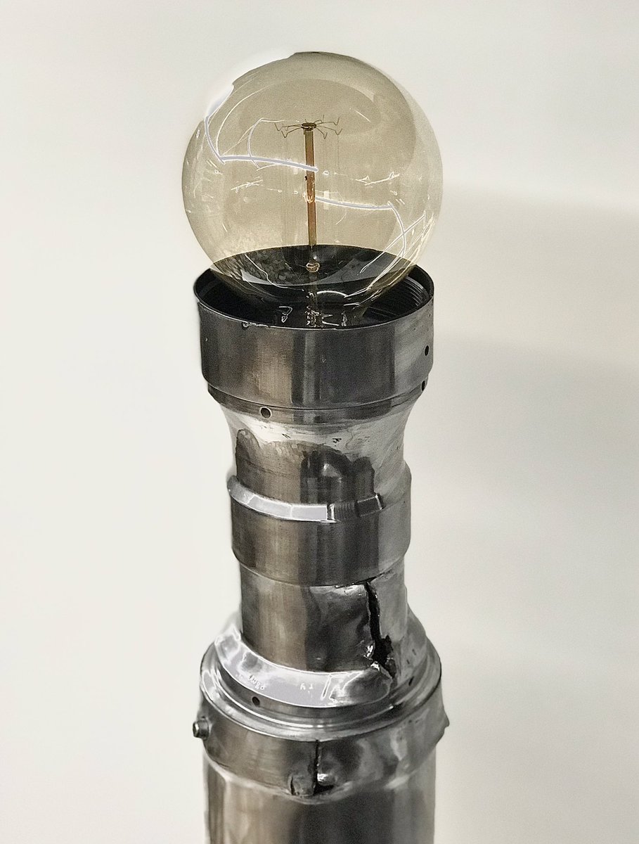 kaplaux's tweet photo. KAPLAUX® “GRAD” Floor lamp
Made from shell of missile part M-21D MLRS 9K51 “GRAD”.
Kharkiv, Ukrainine
2023 https://t.co/G91vFE7L0n