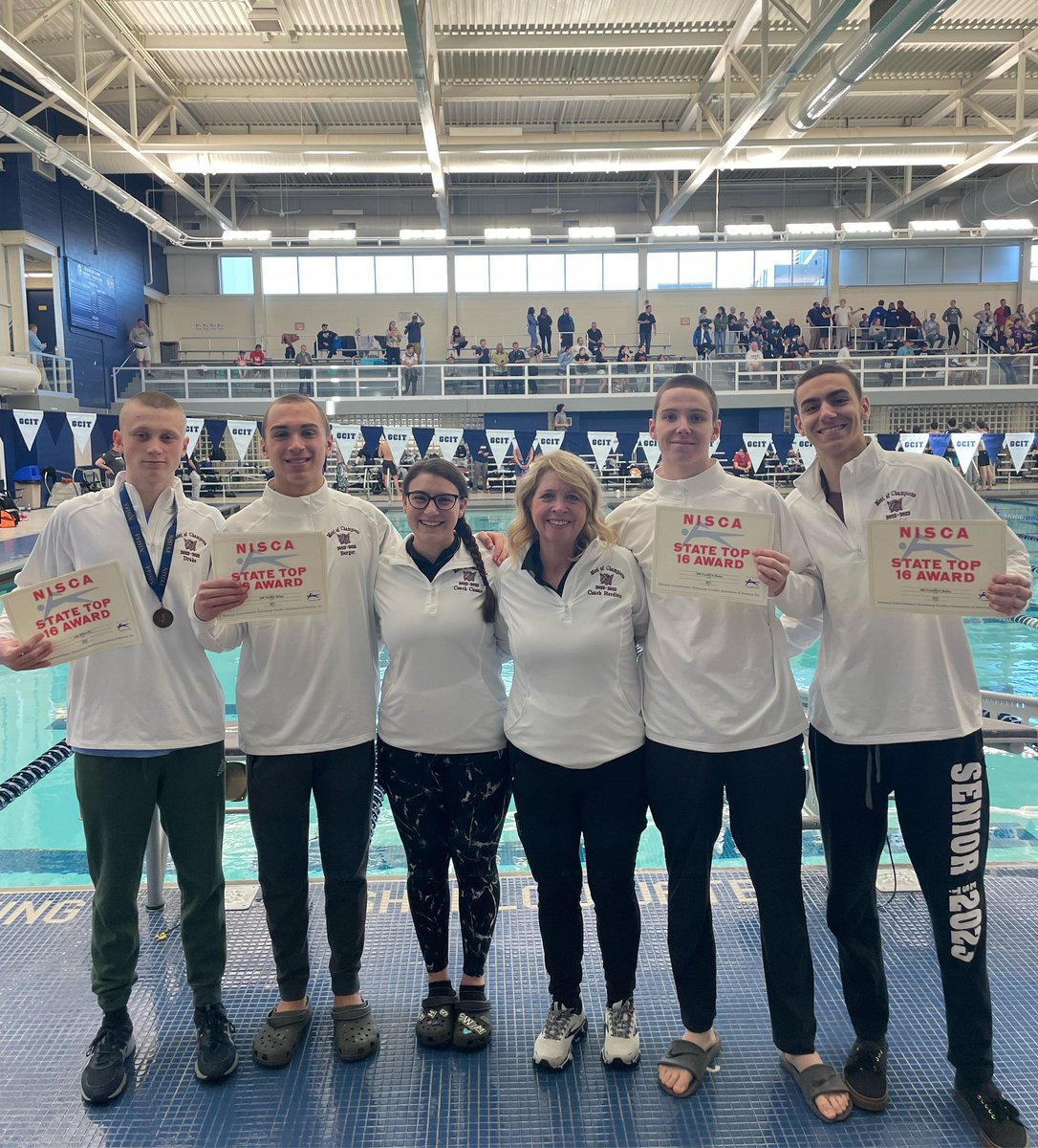phillipsburgsw1's tweet photo. Congrats to these boys on some amazing swims @ Meet of Champions!
🚨New records🚨

200 Medley Relay- Ethan Henry, Nick Berger, Jack Drake &amp; Kyle Vieira: 1:38.45

50 Free- Jack Drake: 20.86

100 Butterfly- Jack Drake: 50.54

200 Free Relay- Nick, Ethan, Kyle, &amp; Jack: 1:29.01 https://t.co/o3ZEWZCFAe