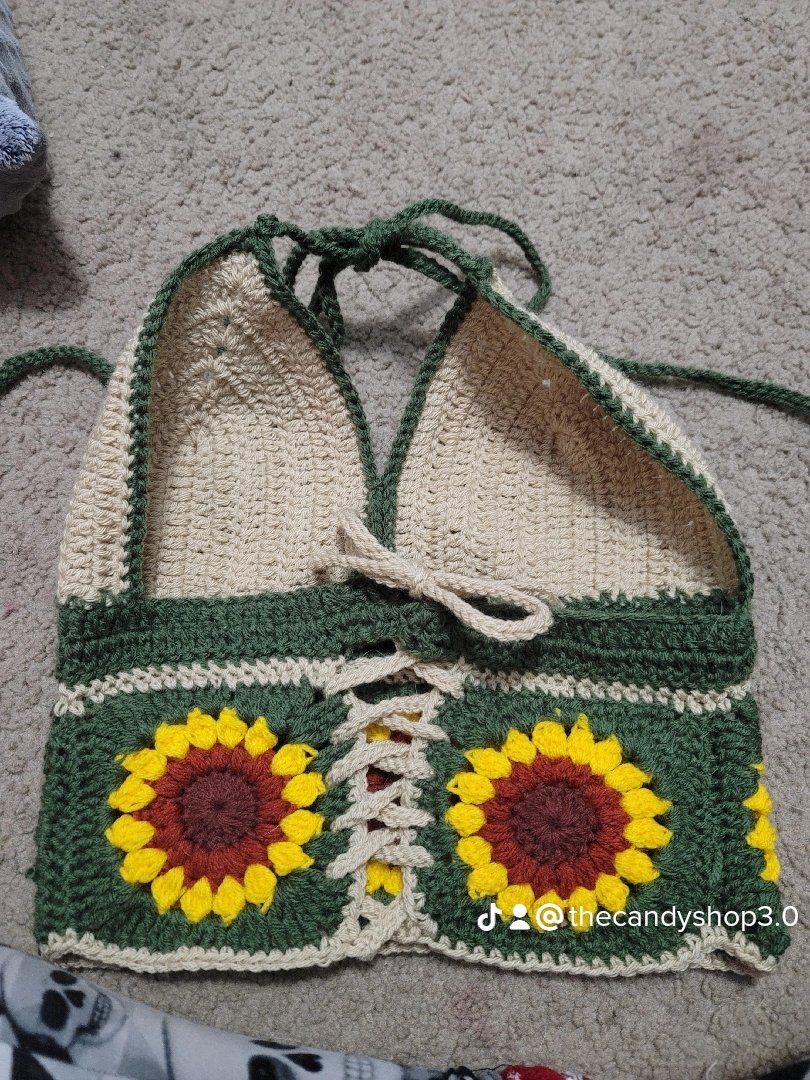 TheCandyShop30's tweet photo. $30 cutom made to your size! All you have to do is massage me. #SmallBusiness #crochet #workinghard #crochettop #lingerie https://t.co/PoZdoya83d