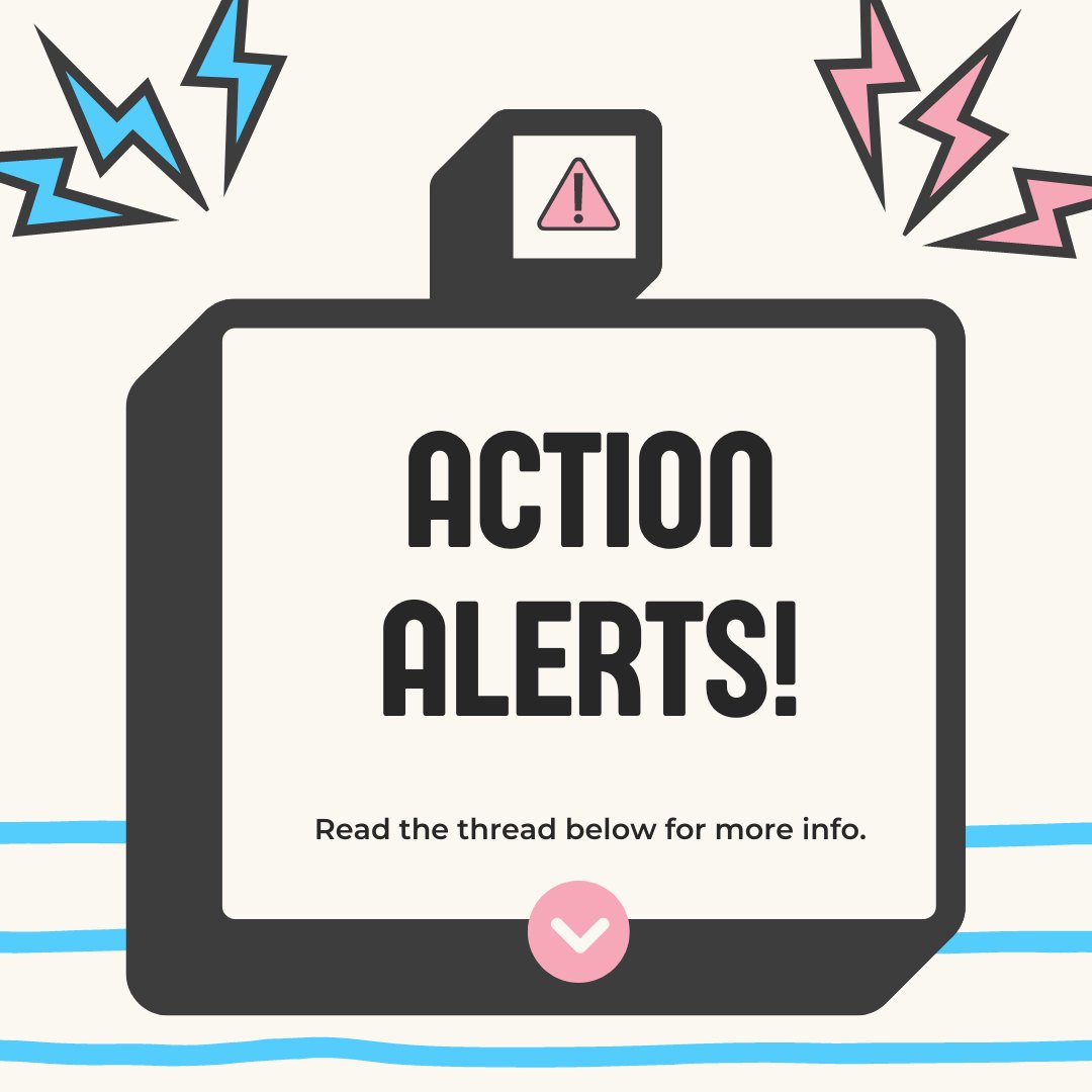 Trans rights are still under attack in the United States. We've got a lot of hearings on the books for the first half of the week! Here is a thread of action items across the U.S. you can take this week to #ProtectTransKids and defend #TransRights 🧵 🏳️‍⚧️