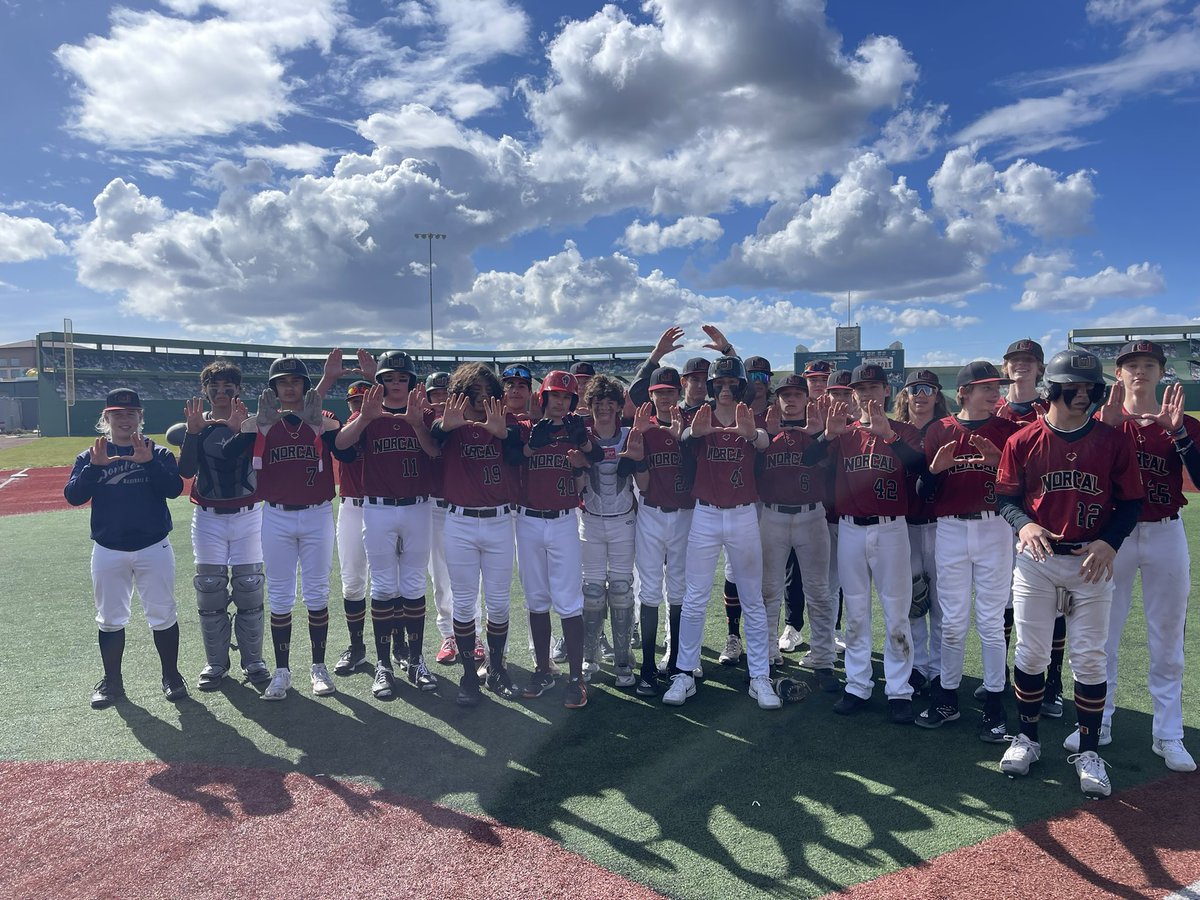 NorCalU1's tweet photo. Hurry up and wait! Both 14 year old teams played against each other and the result was a one run difference in the end. Really well played game and lots of fun. Now we have to wait for the finals. @NorCalBaseball @H4S_Athletics https://t.co/zD5nIqjZeb