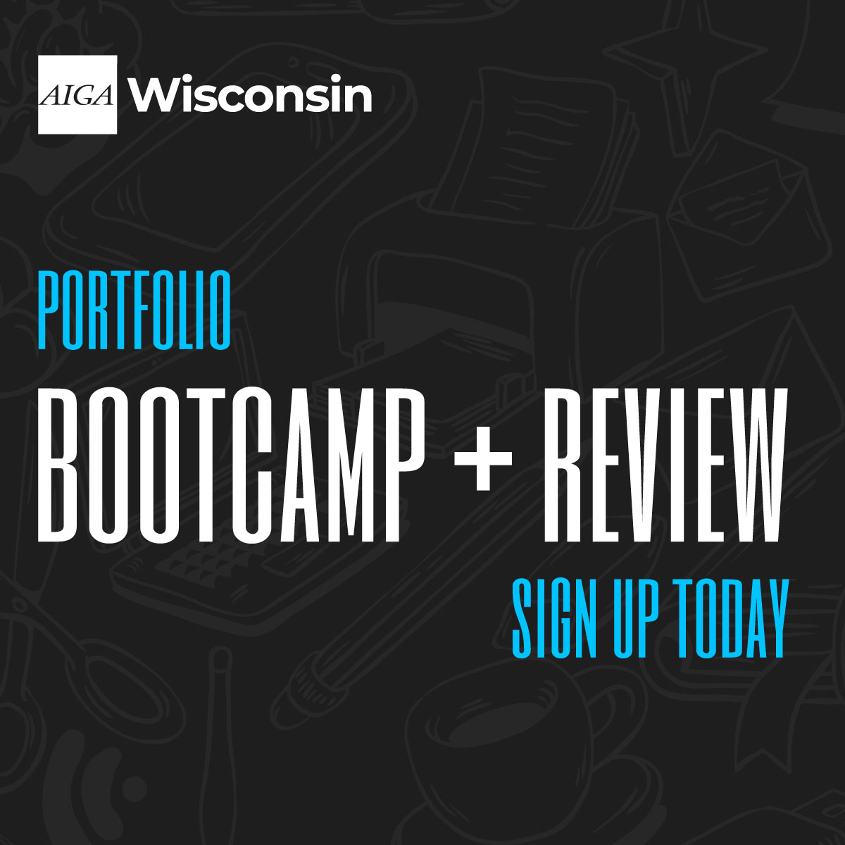 Take your portfolio to the next level and set yourself up for success by registering for AIGA Wisconsin's Portfolio Bootcamp and Review. Get matched with a professional mentor for advice and help you build that “perfect portfolio”. 

Sign up now with the Link in our Bio.