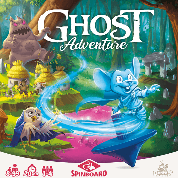 GamingCircusLtd's tweet image. Ghost Adventure is a game where you play as a ghost mouse on his spinning top trying to save the world. The players manoeuvres the boards that come in the game to navigate the spinning top around the map to complete various goals. 

#spinningtop #mouse #boardgame #gaming