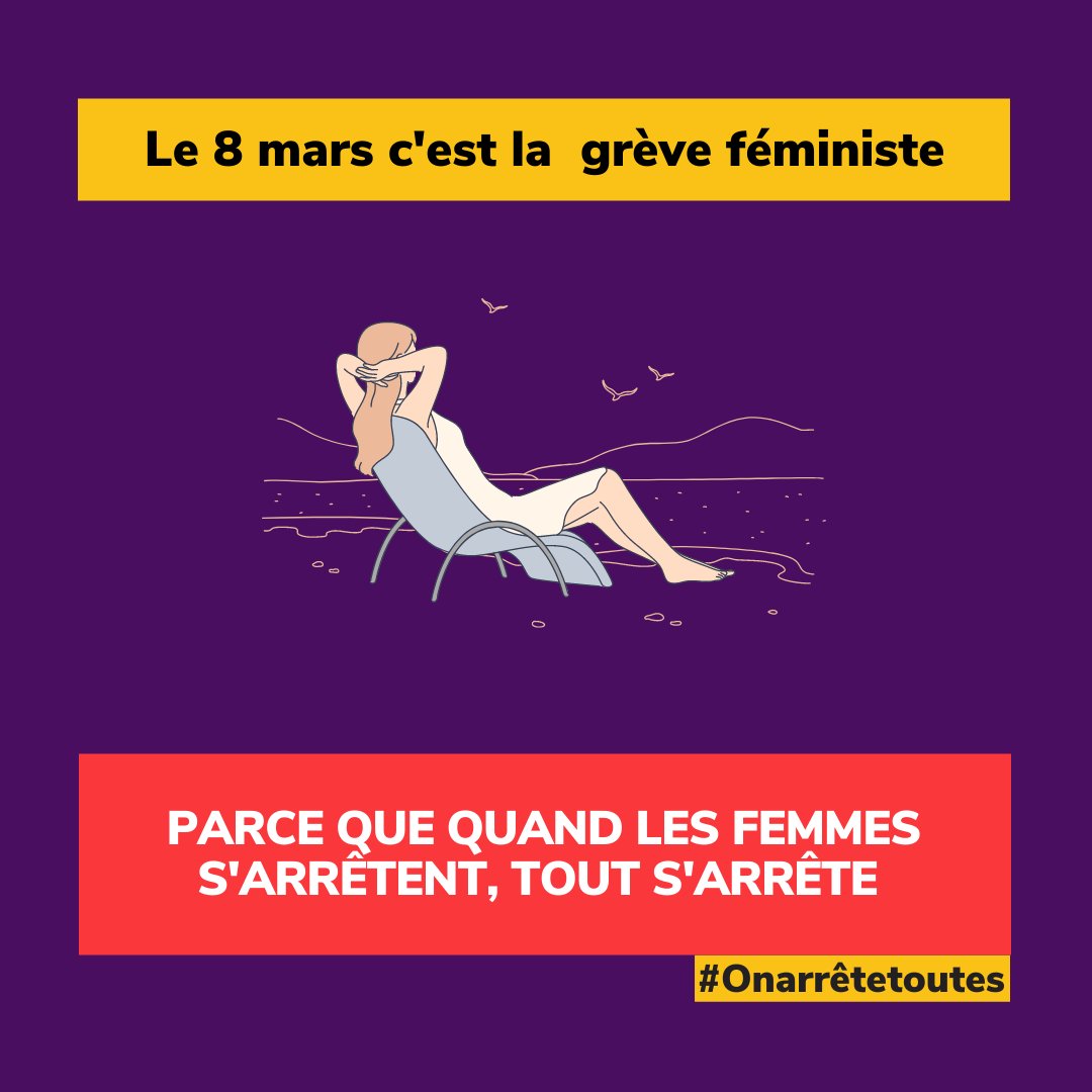 OToutes's tweet photo. En fait on devrait ne rien faire le 8 mars #GreveFeministe #8mars #ReformeDesRetraites https://t.co/Una4UHIPwW