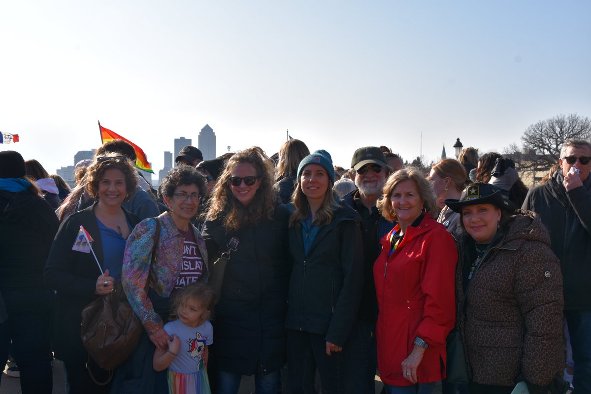 IowaSenate's tweet photo. Today, Iowa students and families showed up to protest all of the anti-LGBTQ bills sponsored by Republican politicians. 
 
Senate Democrats were proud to welcome them to the Iowa State Capitol. #ialegis #wesaygay https://t.co/VSnZ9aOC9g