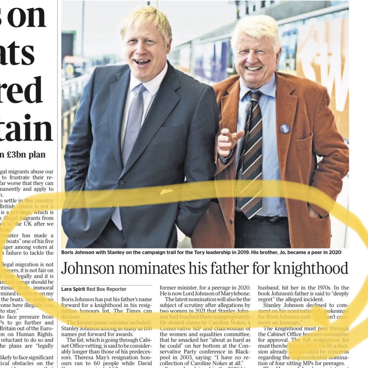 Peston's tweet image. Is it time to reform the honours system?