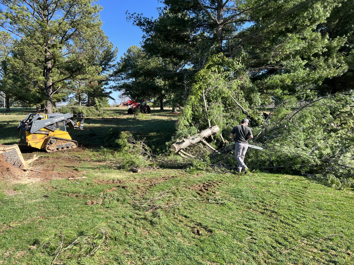 Thankful for some awesome help at the house, course and softball field today!!