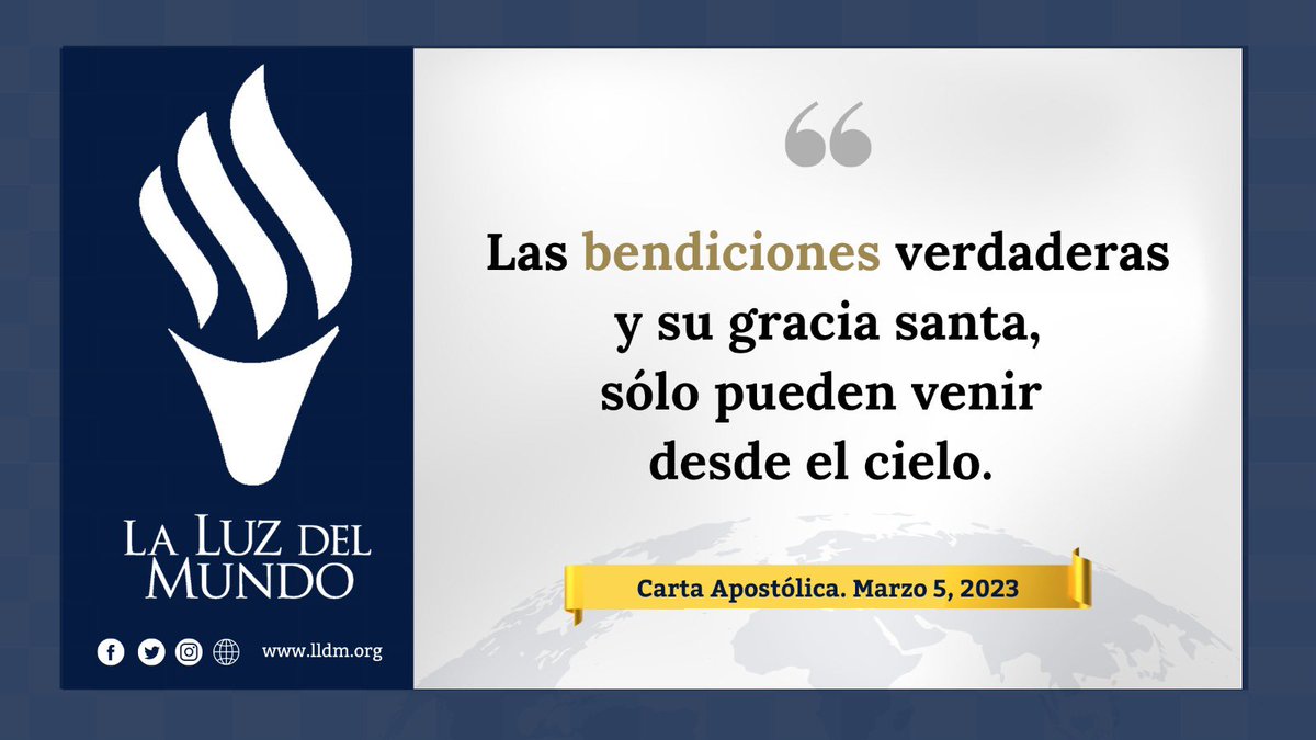 iglesialldm's tweet photo. Con la plena confianza en Dios

Las bendiciones verdaderas y su gracia santa, sólo pueden venir desde el cielo.

#SiempreUnidos
#LaLuzDelMundo https://t.co/qKnqNomazj