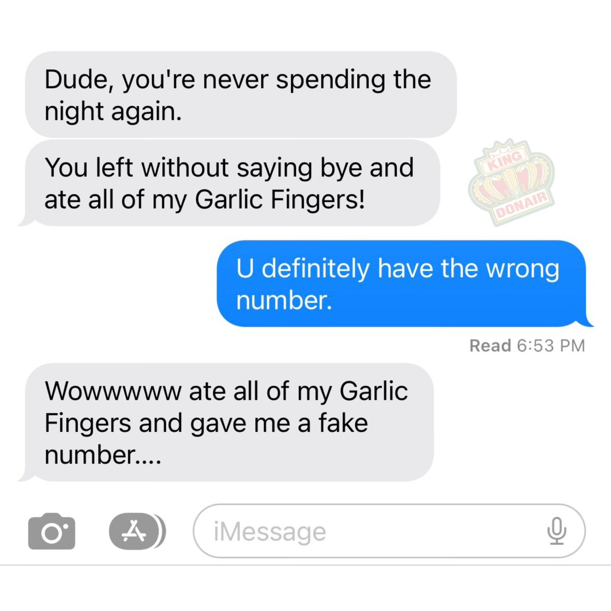 KingOfDonair's tweet photo. So howโs your Sunday going? Lol
#sundayfunday #sundayvibes #garlicfingers #halifax #donairsauce #textsfromlastnight https://t.co/qupG2MsJfH