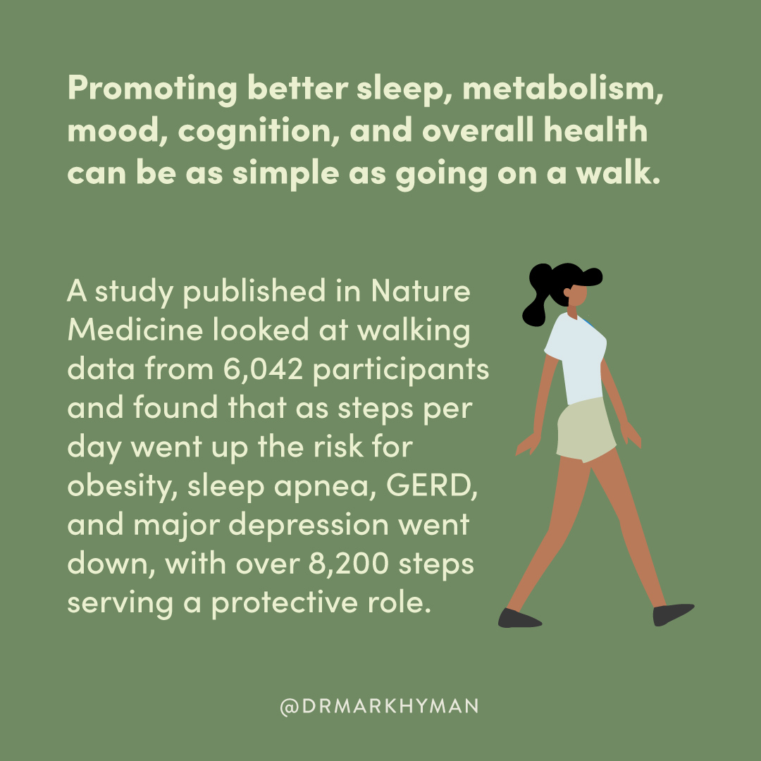 drmarkhyman's tweet photo. How often do you go for a walk? https://t.co/Ya4RZSklaY