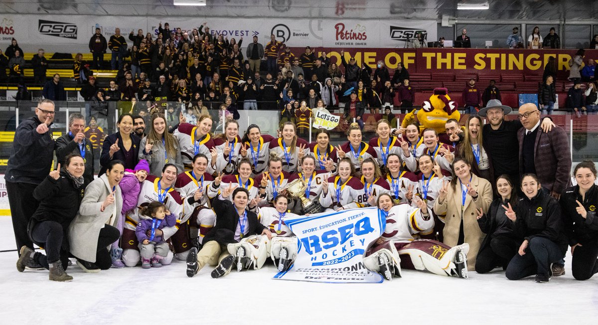 🐝🏒WHKY are your 2022-23 RSEQ Champions! 

🏆 BACK-TO-BACK! 🏆

#CUstingers #CUhockey