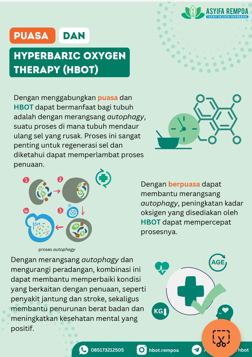 Apakah ketika puasa boleh melakukan terapi oksigen hiperbarik (HBOT)?

#hbot #hiperbarik #hyperbaric #redlighttherapy #rlt #stroke #diabetes #antiaging #lifestyle #gayahidup #asyifa #kebayoran #rempoa #bintaro #jakartaselatan #jaksel #infojaksel

instagram.com/p/CpbLHDmSqdz/…
