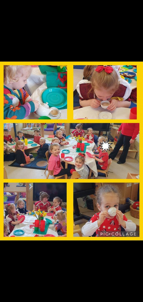 StJosephsPgroup's tweet photo. Playgroup have had an eventful week this week. From celebrating Dewi Sant all week, with daffodil portrait competition, pancakes for Shrove Tuesday, then finishing off with World Book Day.  Da iawn pawb 
#StDavidsDay #WorldBookDay2023 #PancakeDay https://t.co/t5l4Rt3wIG
