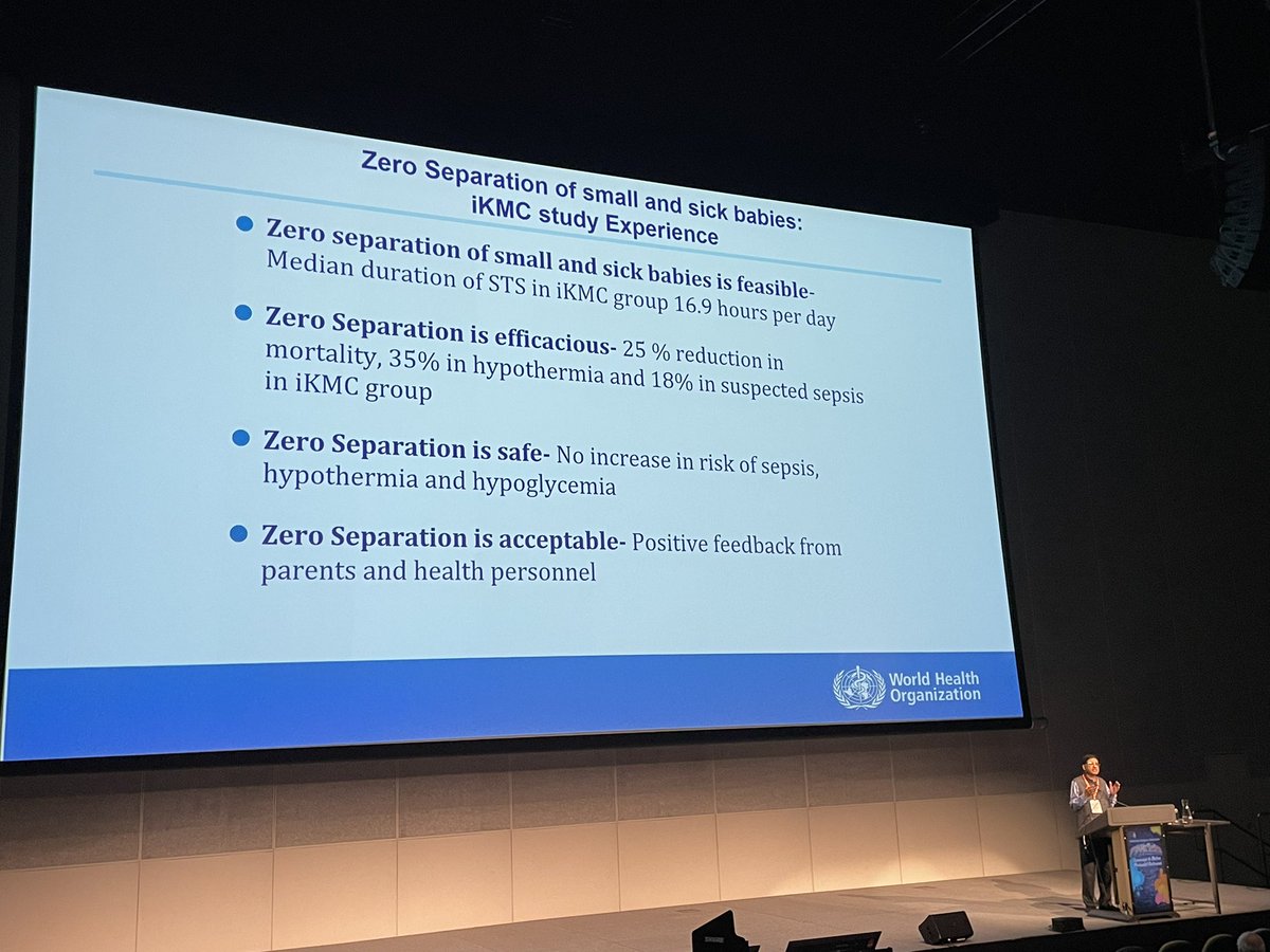 MeganWeller14's tweet photo. We must establish practice of ‘zero separation at birth’… keeping mothers and small and sick babies together. Evidence about immediate Kangaroo Mother care from India @chellani_harish #PSANZ2023 https://t.co/48H6tTzCCV