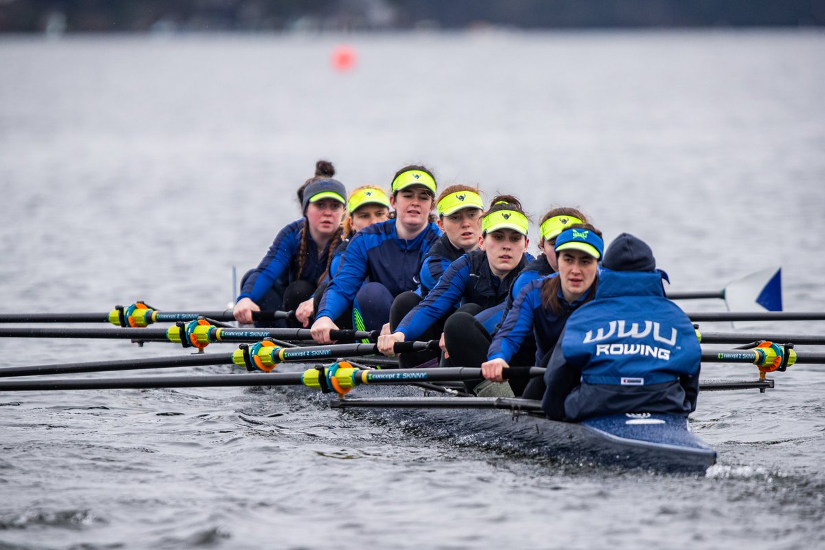 WWUAthletics's tweet photo. ROW | @WWU_Rowing officially opened the 2023 season Saturday at the PLU Invitational, racing against several Pacific Northwest schools to kick off the season! #RowViks 

📸 : Rio Giancarlo https://t.co/o4KlUkc6YK