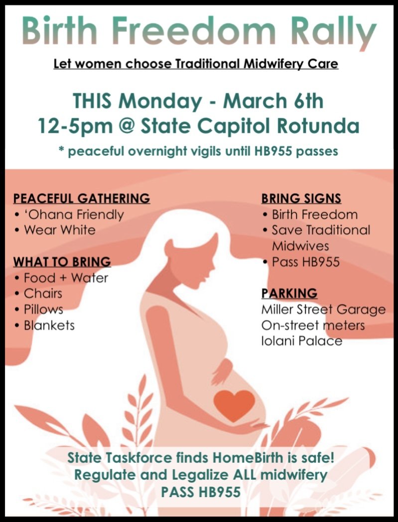 #HB955 #Hawaii #luckywelivehawaii #reproductivejustice #reproductiverights #decolonizebirth