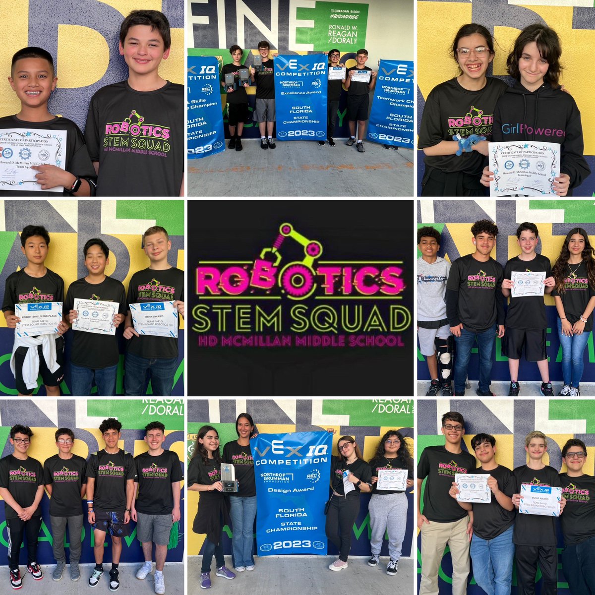 STEMSquadHDMM's tweet image. Congratulations to all 8 teams who competed in todays South Florida State Robotics Tournament. These 32 students went above and beyond this year to earn this opportunity. #STEMis @HDMcMillan @AdamsonHDMM #pantherBEST