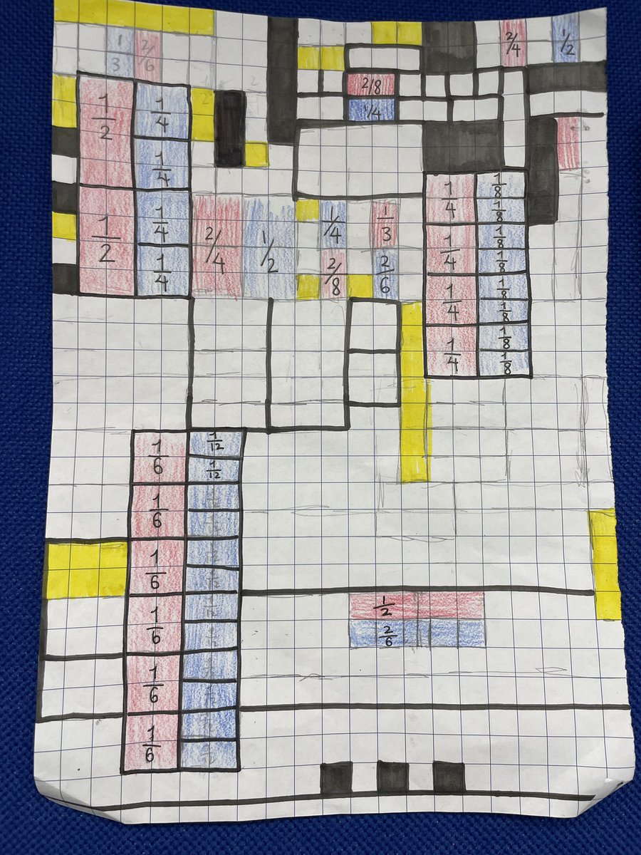This Modrian Art lesson on equivalent fractions is very tricky and very fun. It really pushes students to conceptualize fractions! #CognitaWay #StamfordHK #StamfordShines